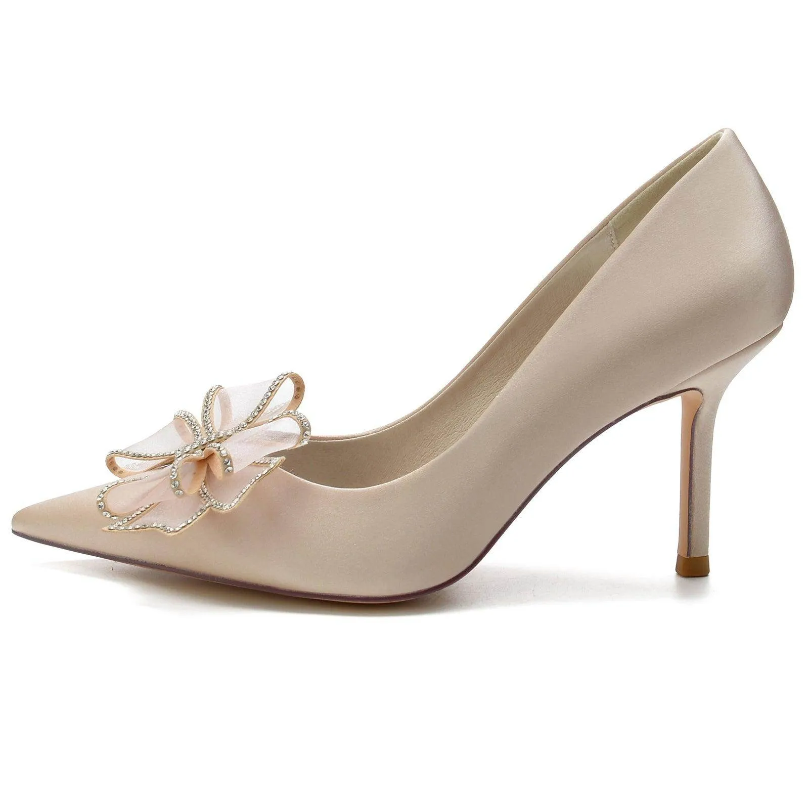 Stiletto Heel 8.5cm Silk-Like Shoes CK0169