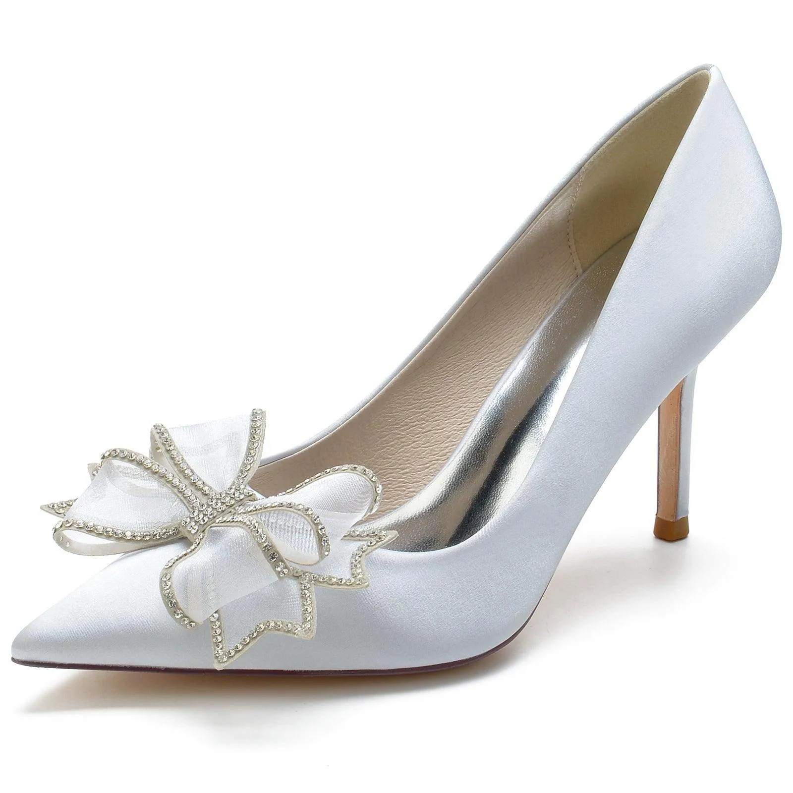 Stiletto Heel 8.5cm Silk-Like Shoes CK0169