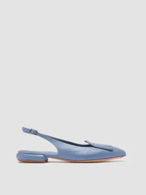 SUE 007 - Blue Leather Slingback