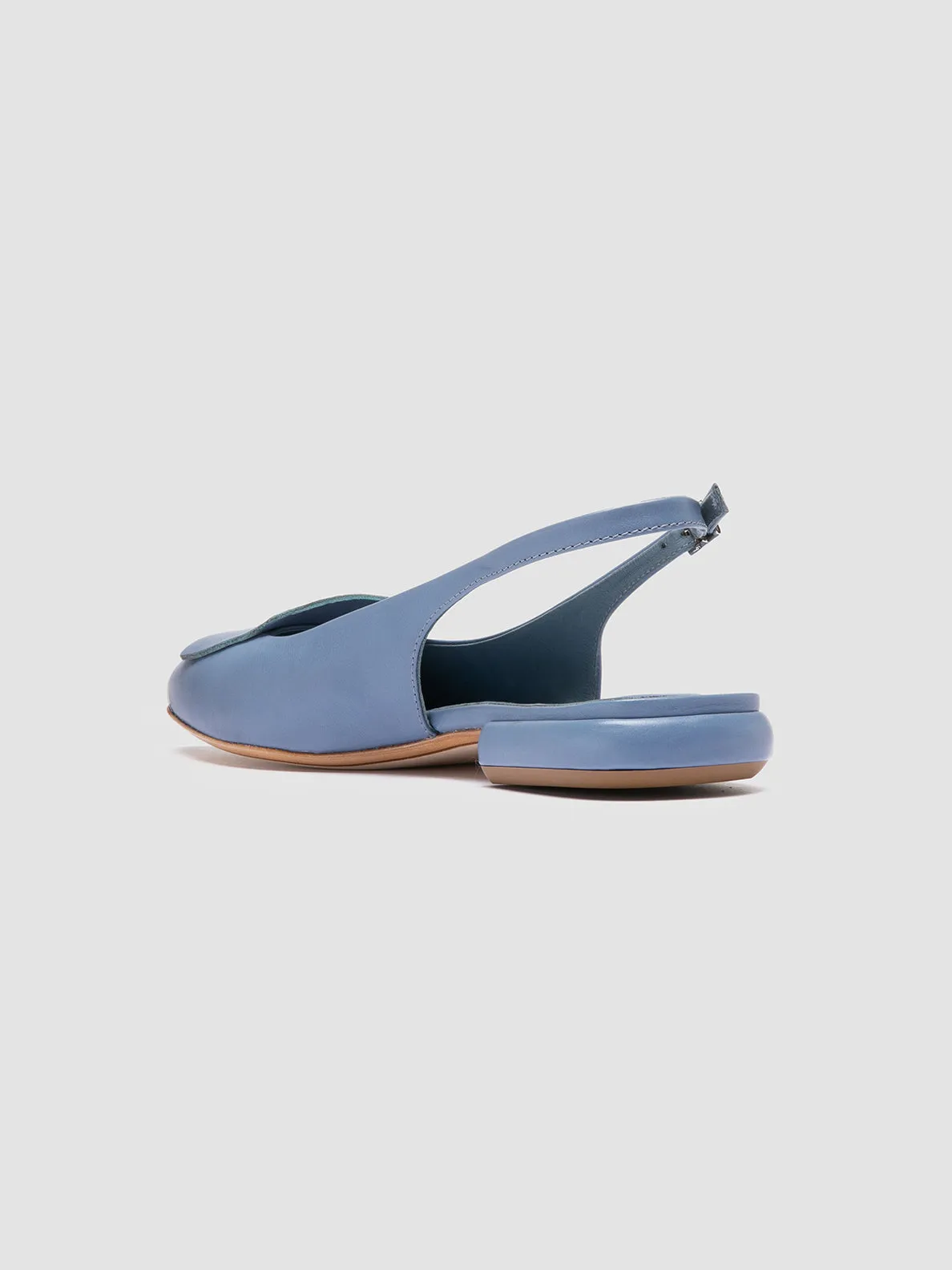 SUE 007 - Blue Leather Slingback