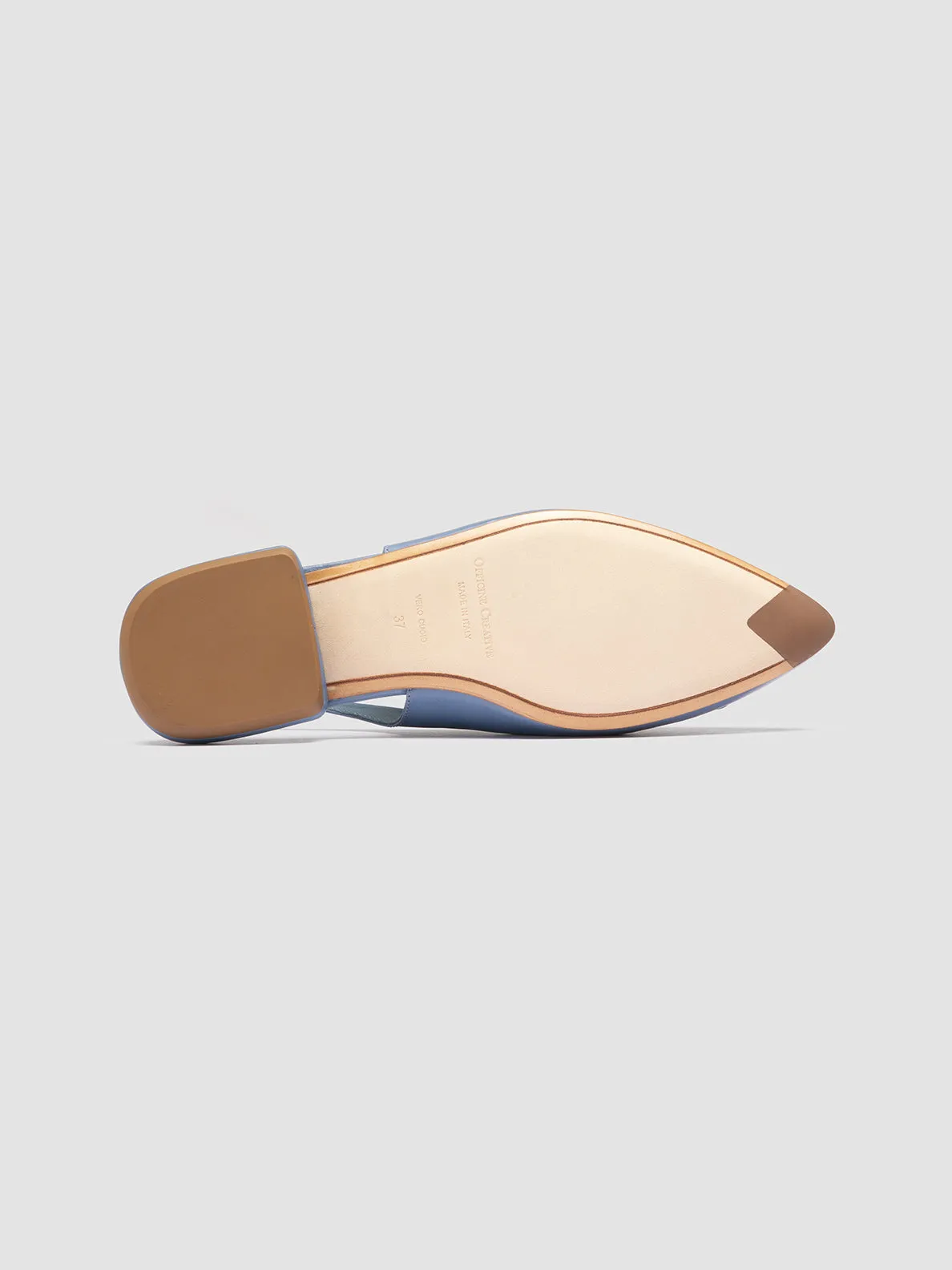 SUE 007 - Blue Leather Slingback
