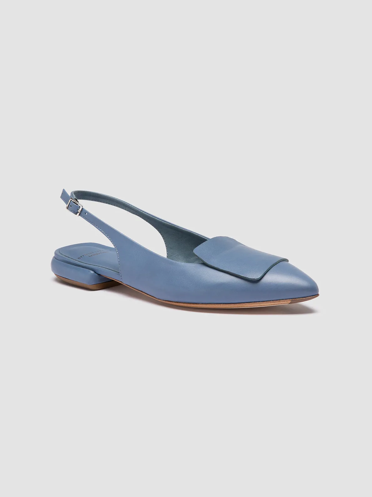 SUE 007 - Blue Leather Slingback