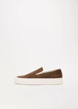 Suede Slip On  Coffee