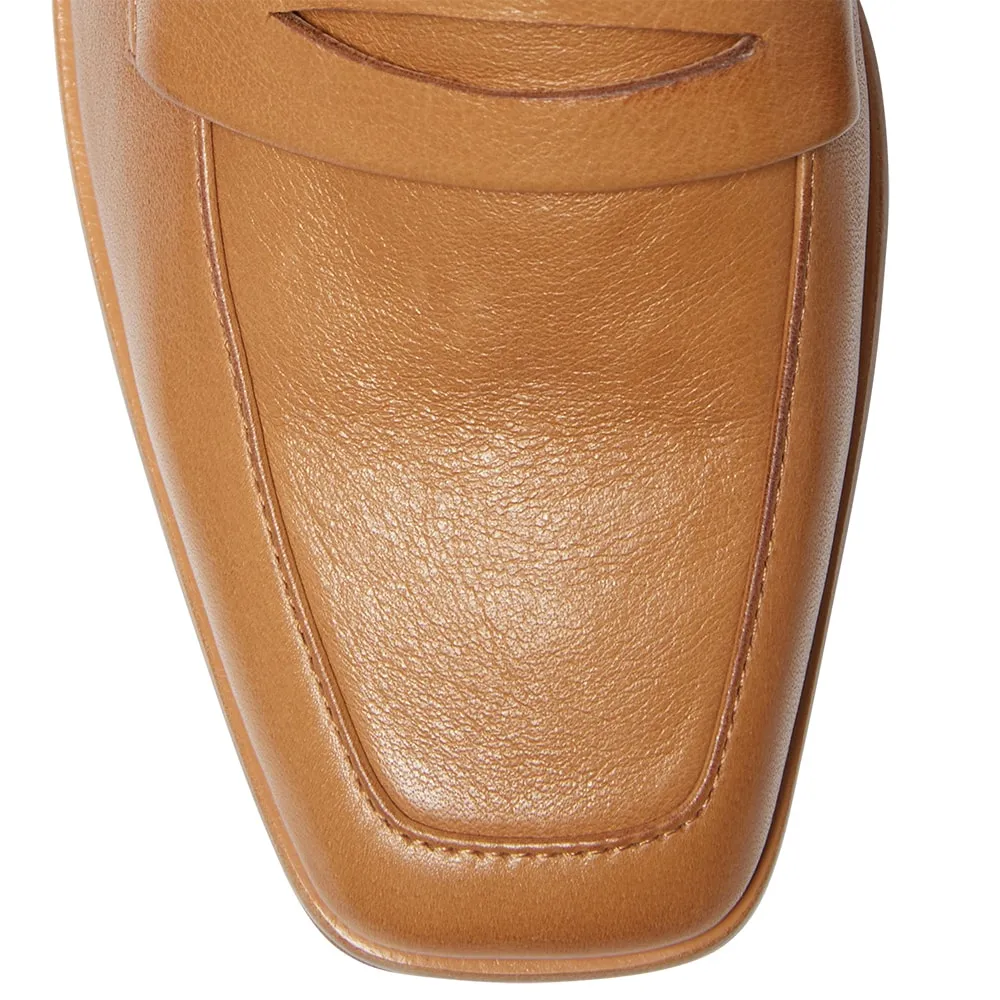 Sullivan Heel in Tan Leather