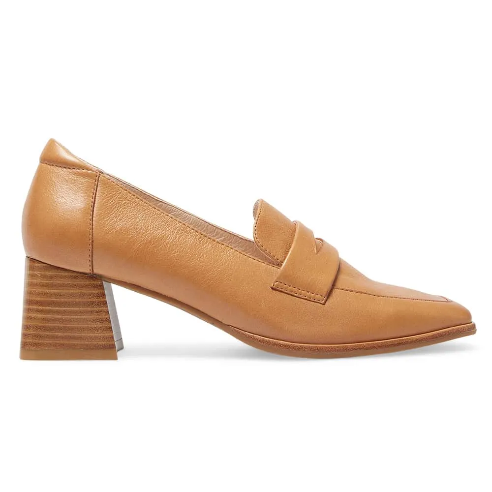 Sullivan Heel in Tan Leather