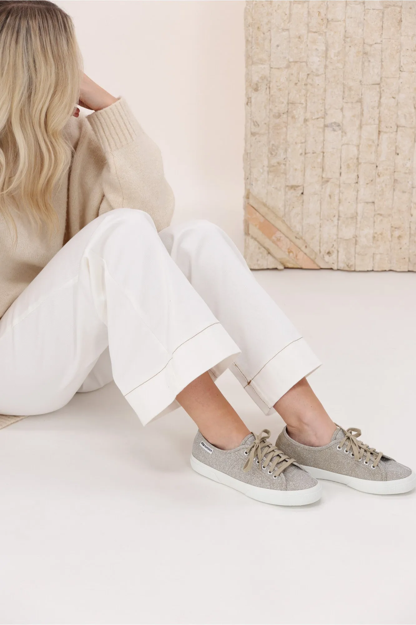 Superga Jersey Lame Leggera Platinum