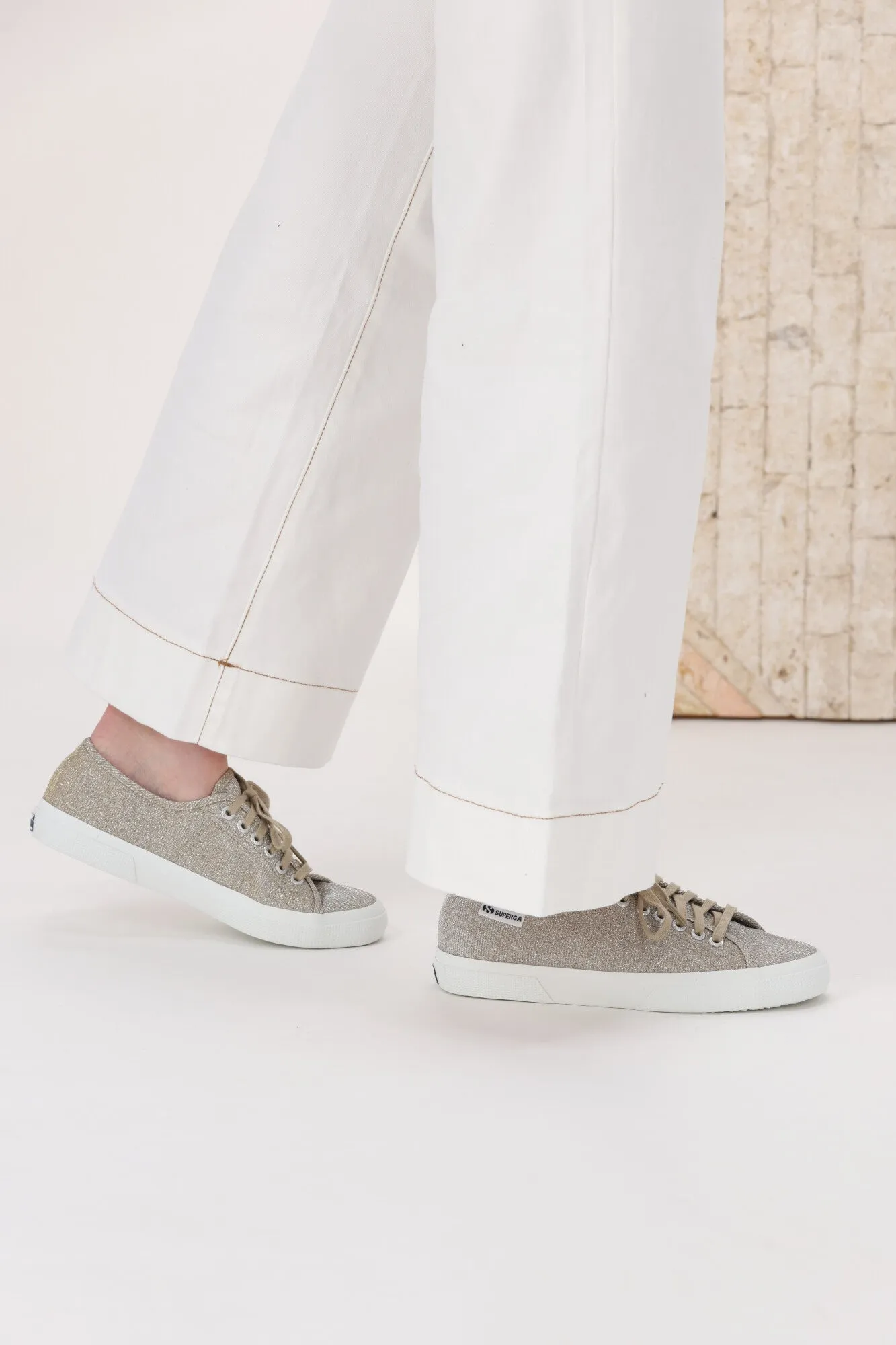 Superga Jersey Lame Leggera Platinum