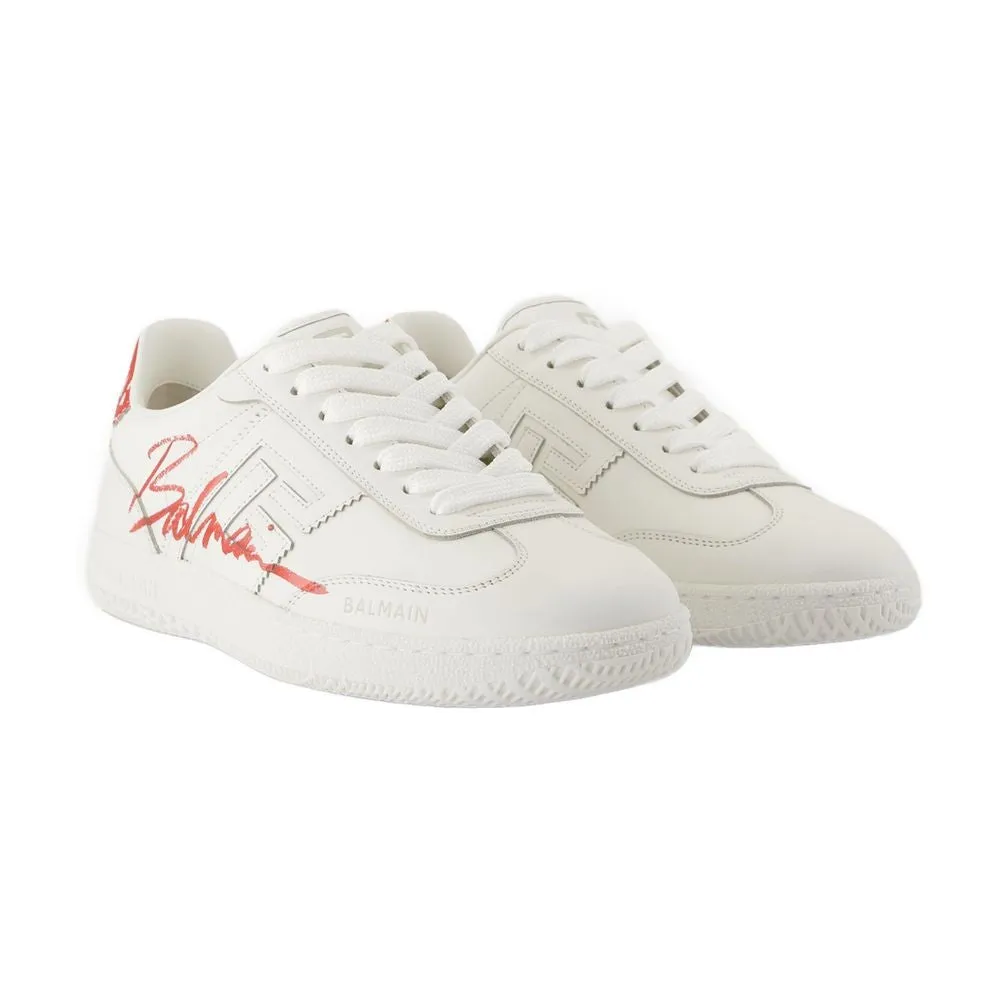 Swan Sneakers - Leather - Red/White