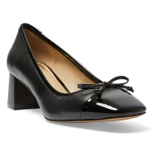 Talia Heel in Black On Black Leather