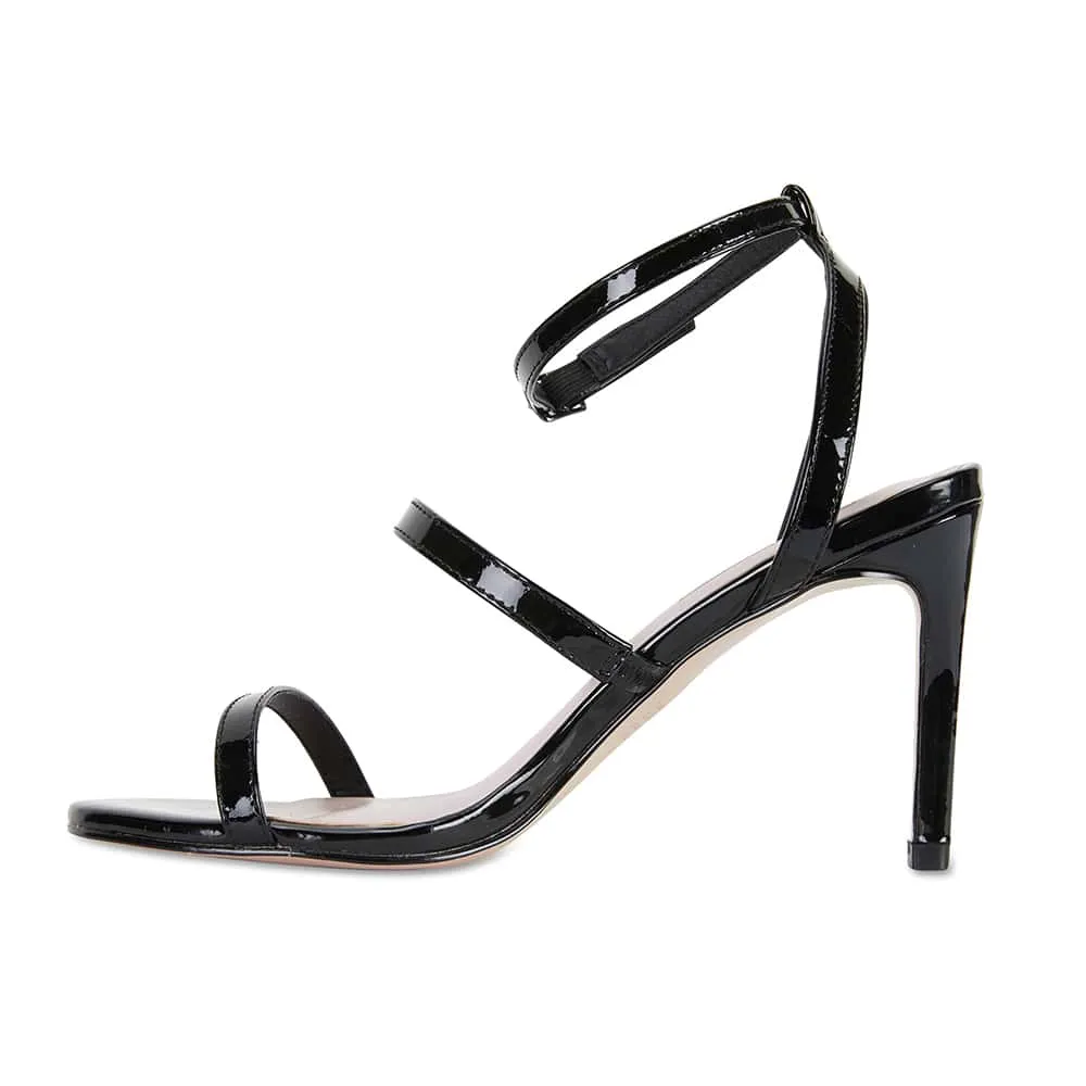 Testify Heel in Black Patent