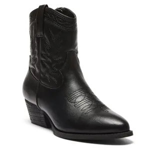 Texas Boot in Black Smooth