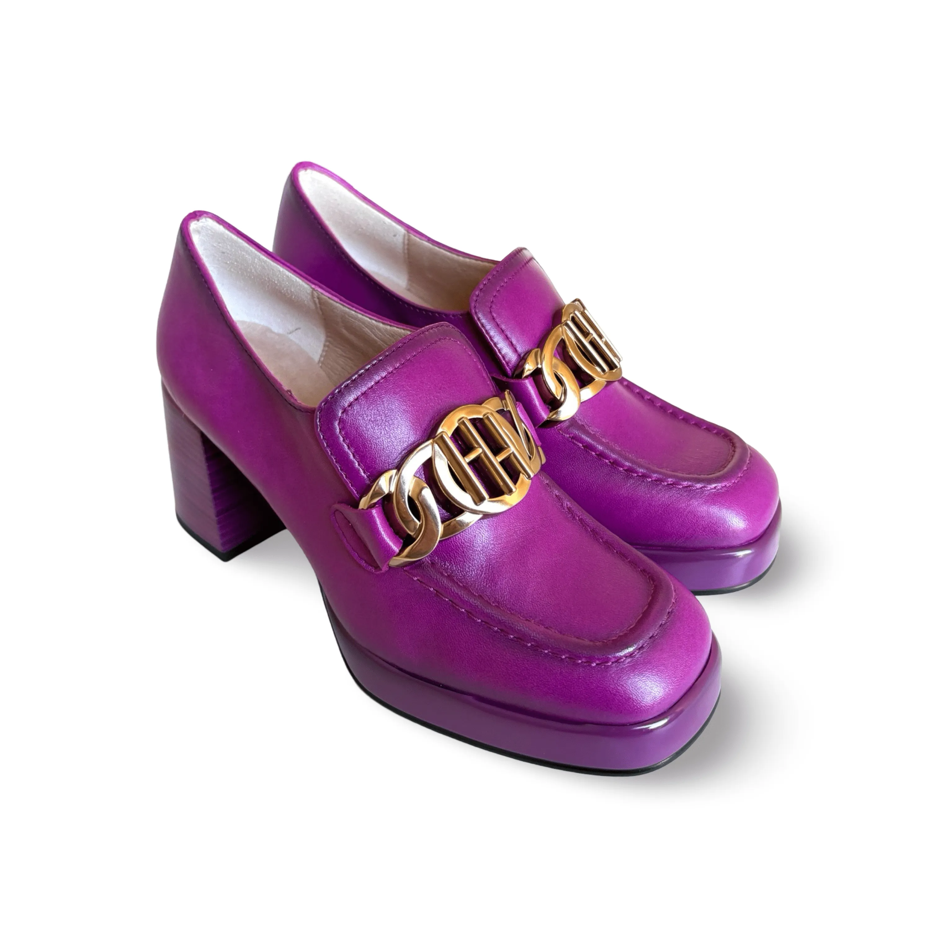 Tokio Magenta Block Heel