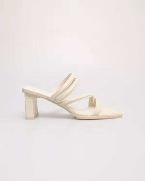 Tomaz FL111 Ladies Strappy Slip on Heels (Ivory)