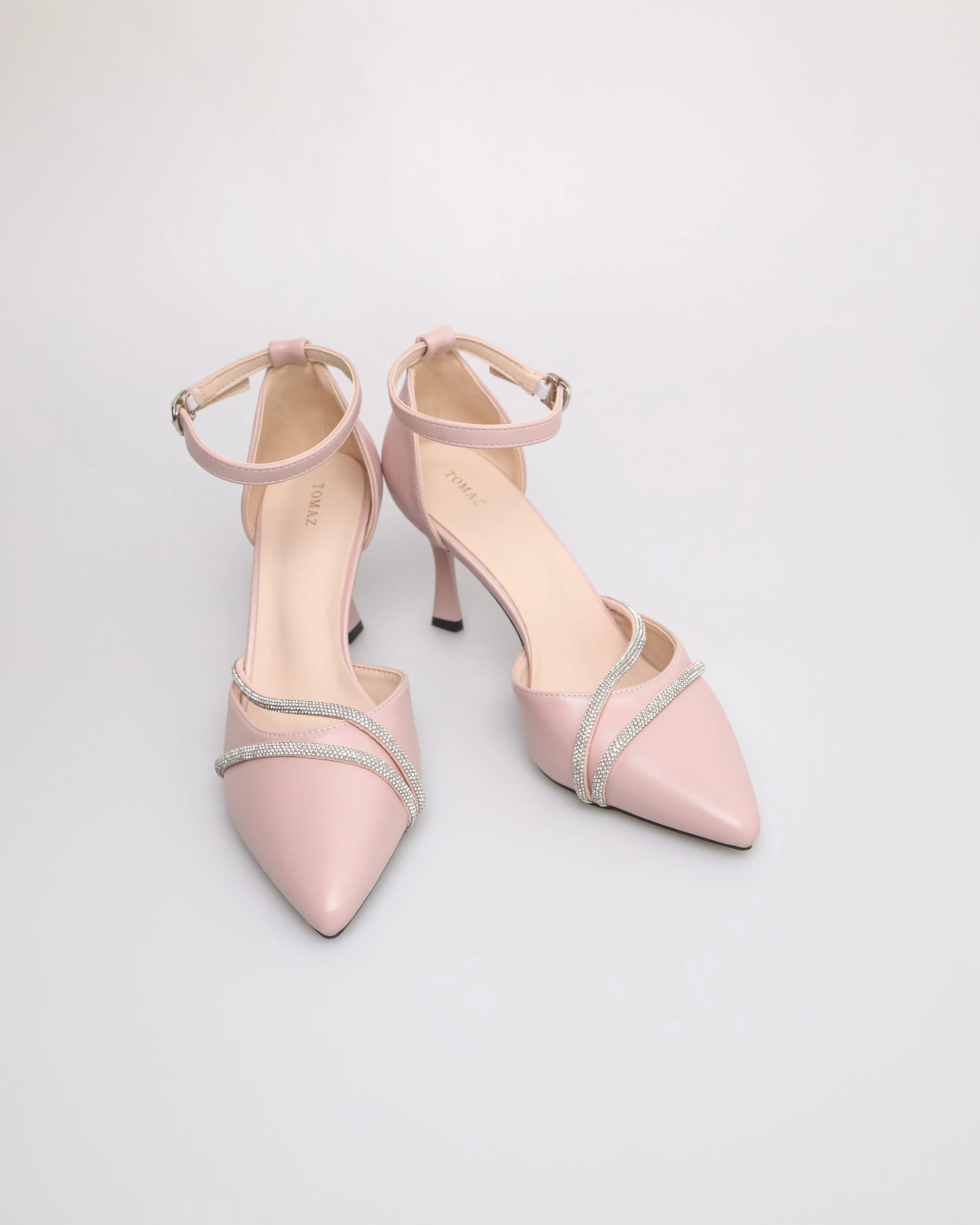 Tomaz NN414 Ladies Pointy Ankle Strap Heels