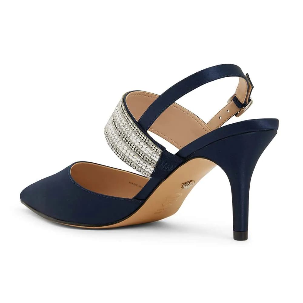 Treena Heel in Navy Fabric
