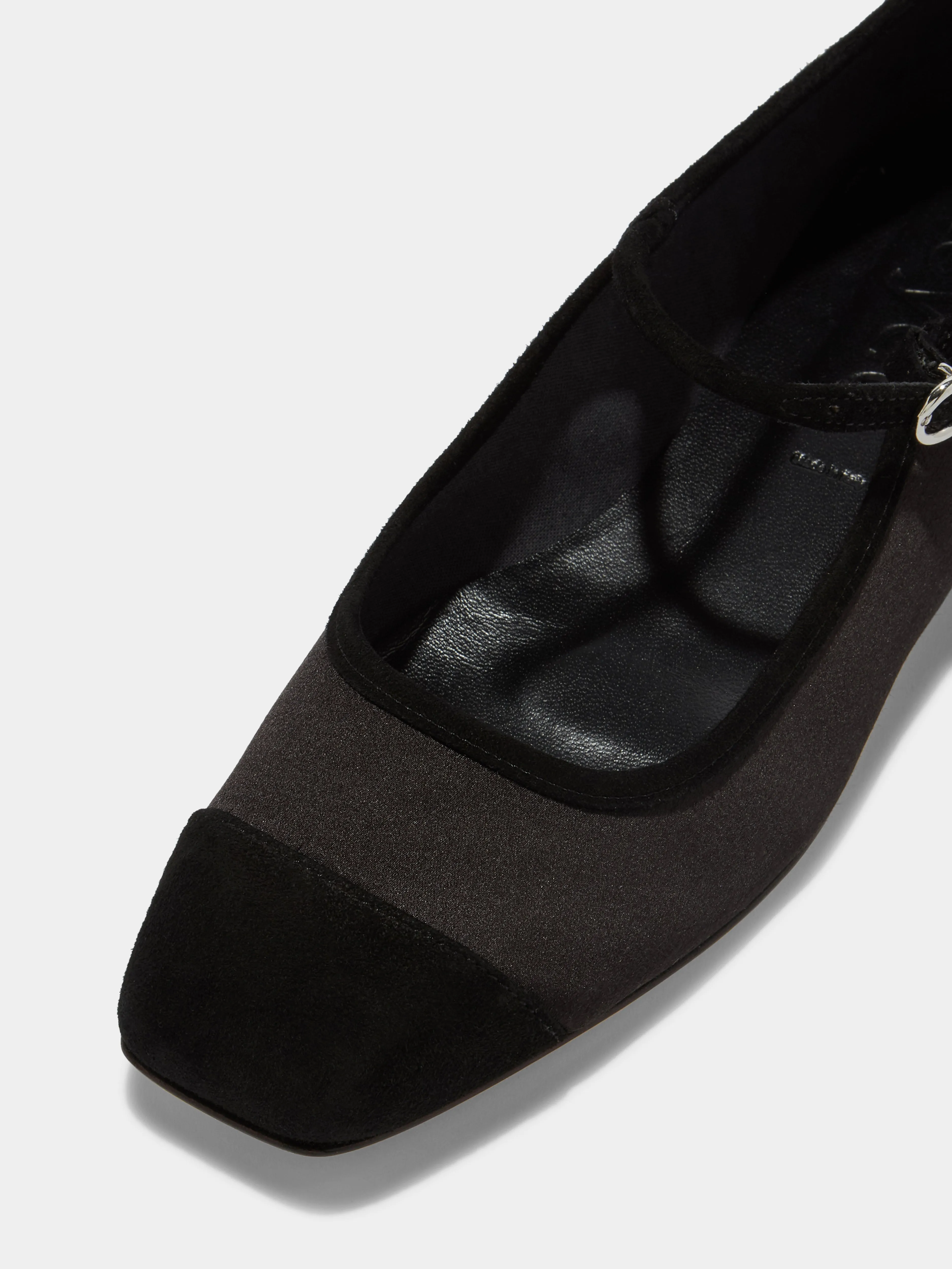 Uma Satin Toe-Cap Mary-Jane Flats