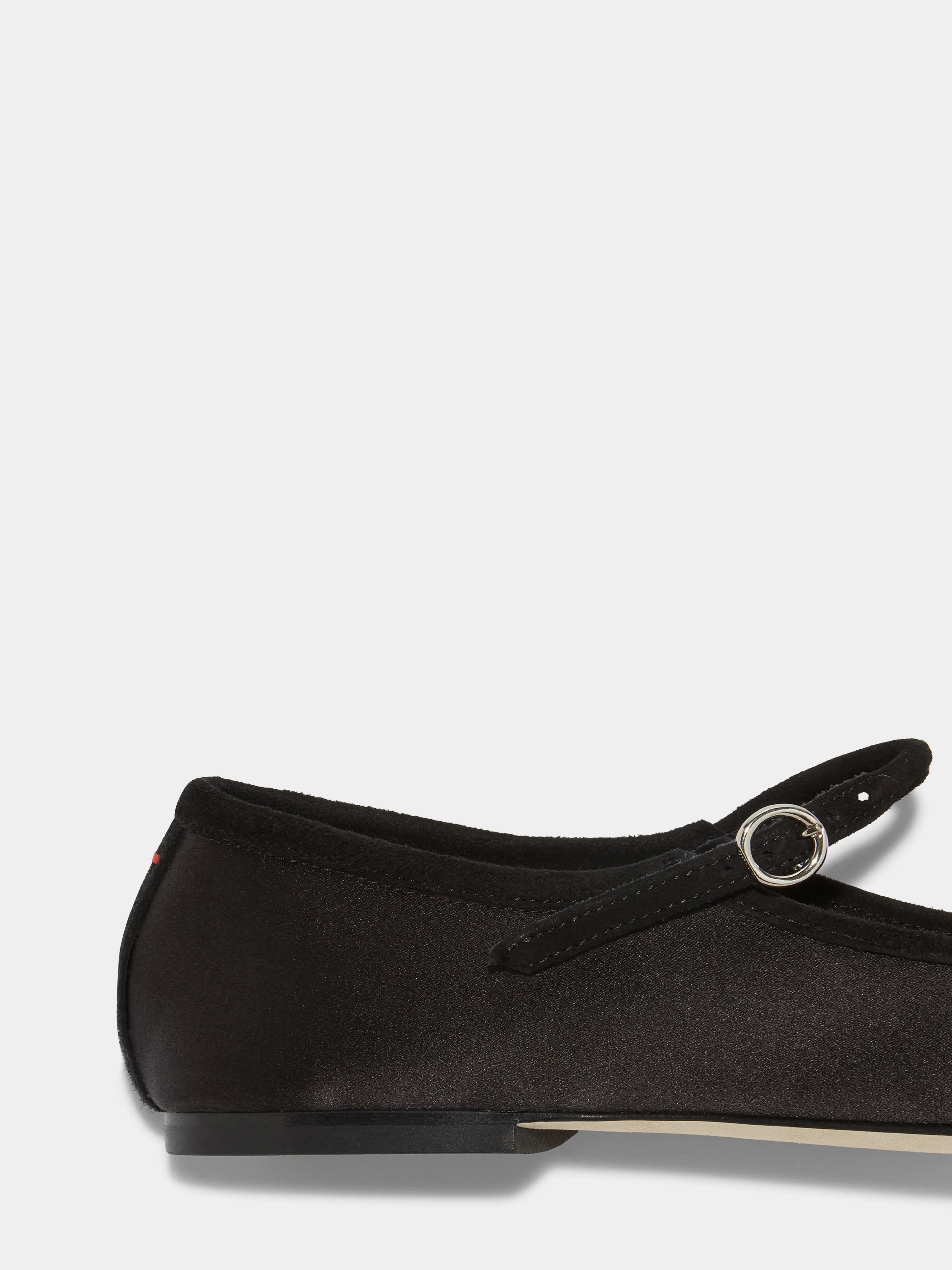 Uma Satin Toe-Cap Mary-Jane Flats