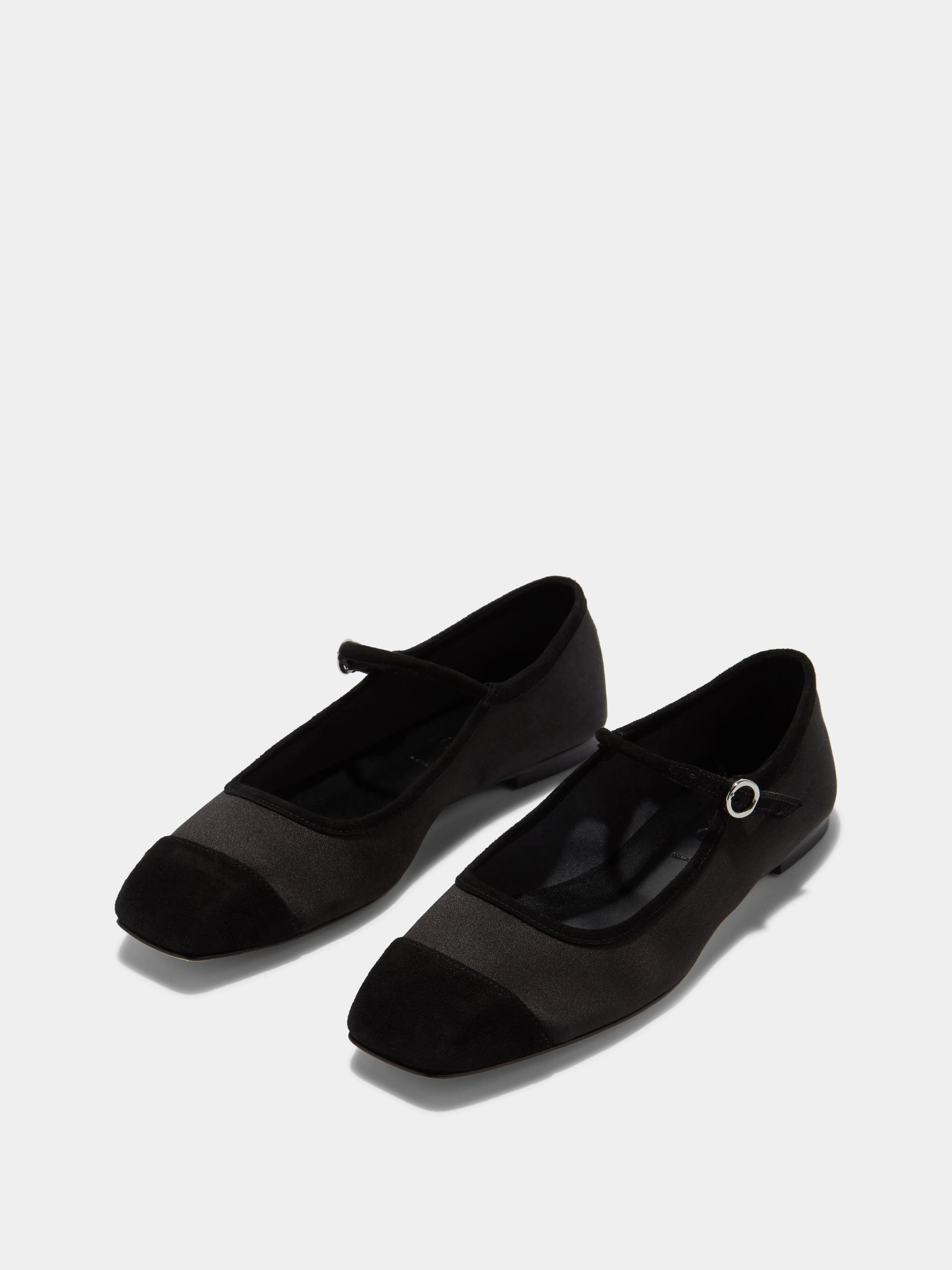 Uma Satin Toe-Cap Mary-Jane Flats