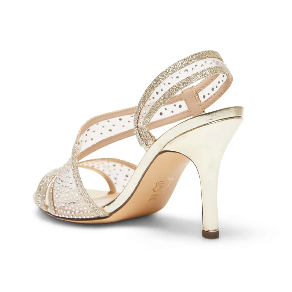 Valeda Heel in Platino Glitter