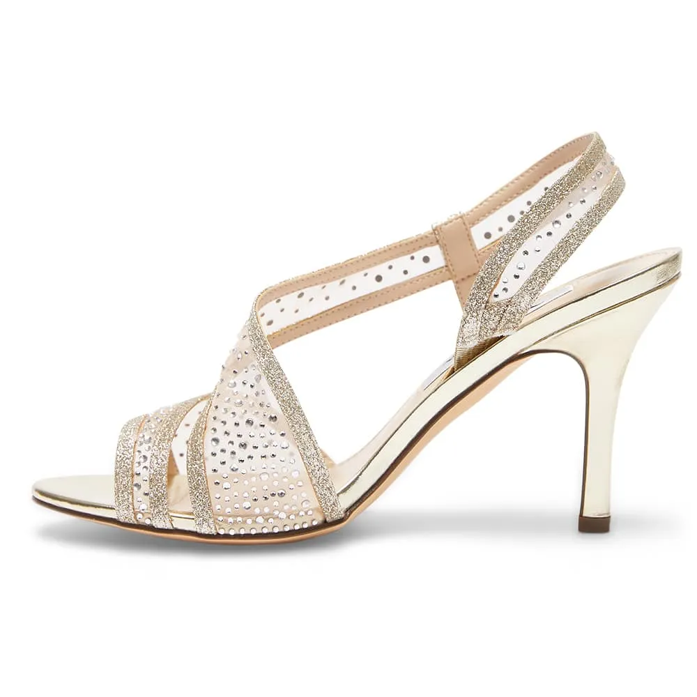 Valeda Heel in Platino Glitter
