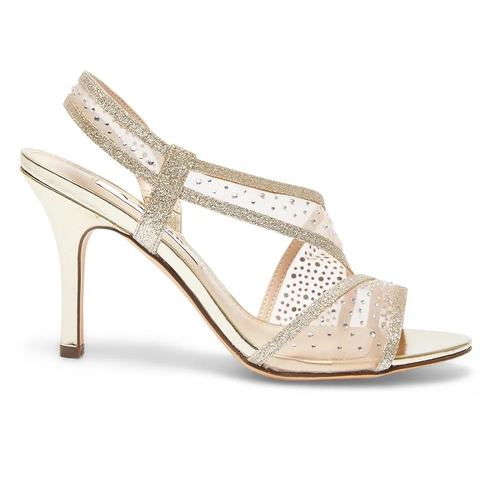 Valeda Heel in Platino Glitter