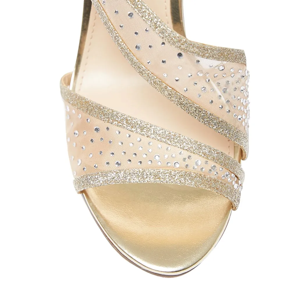 Valeda Heel in Platino Glitter