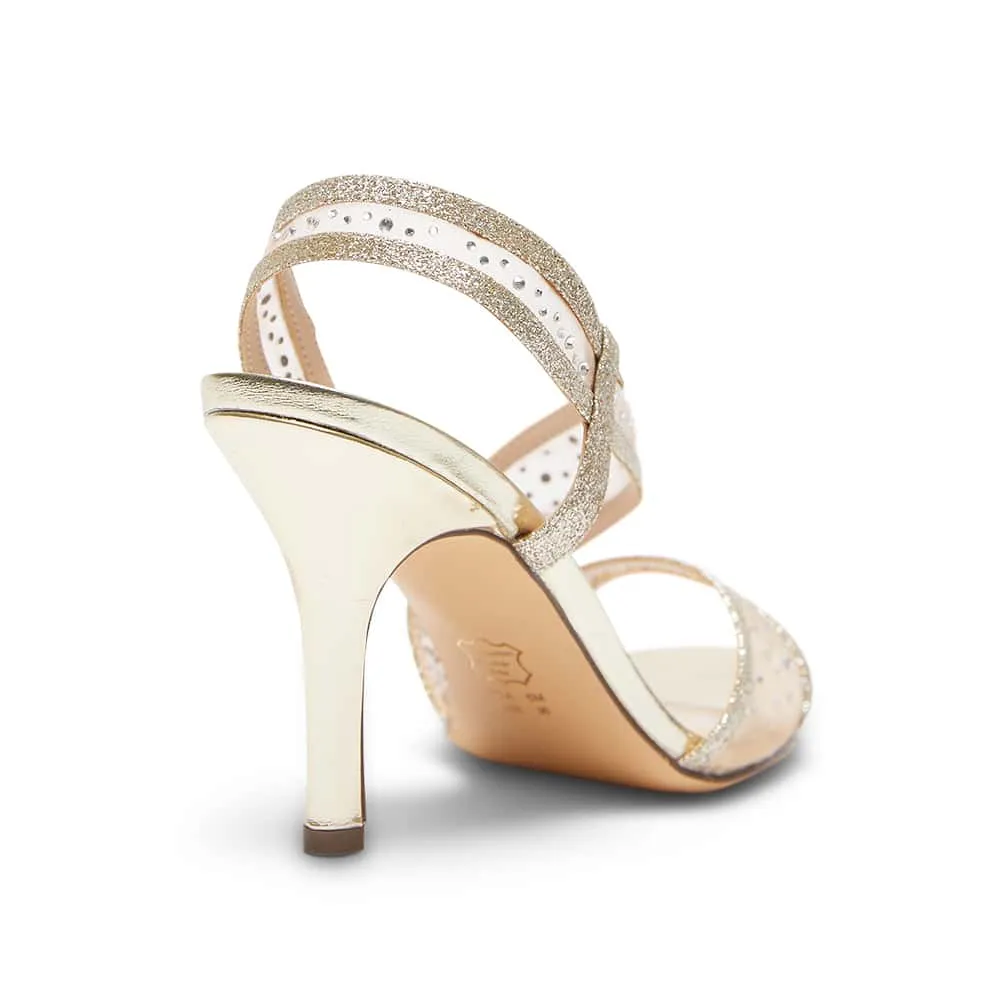 Valeda Heel in Platino Glitter