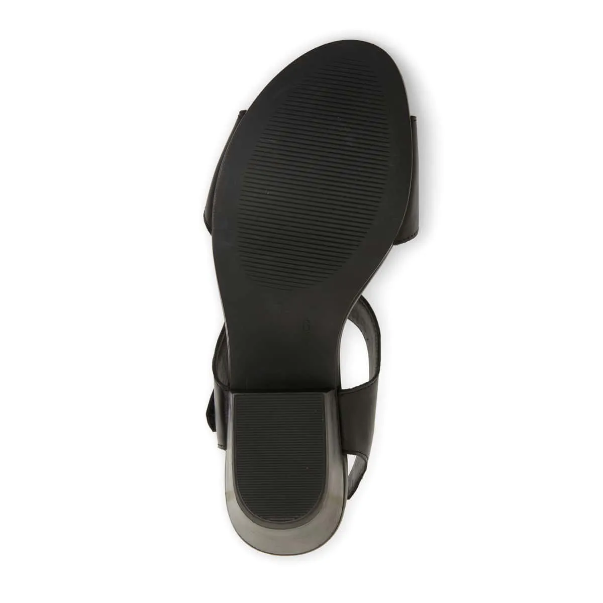Venice Heel in Black Leather