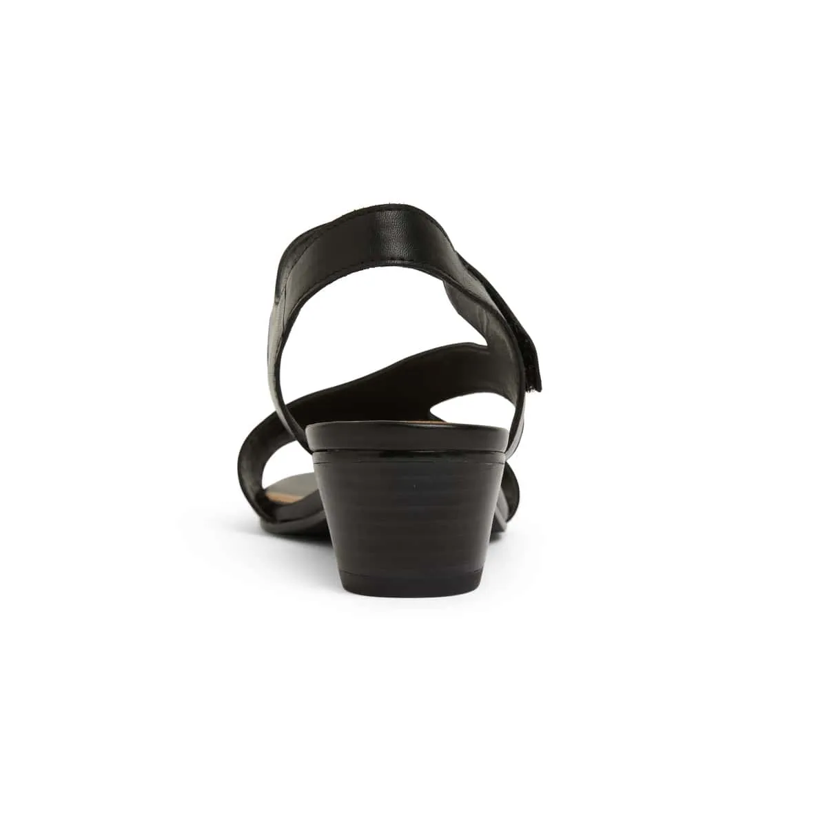 Venice Heel in Black Leather