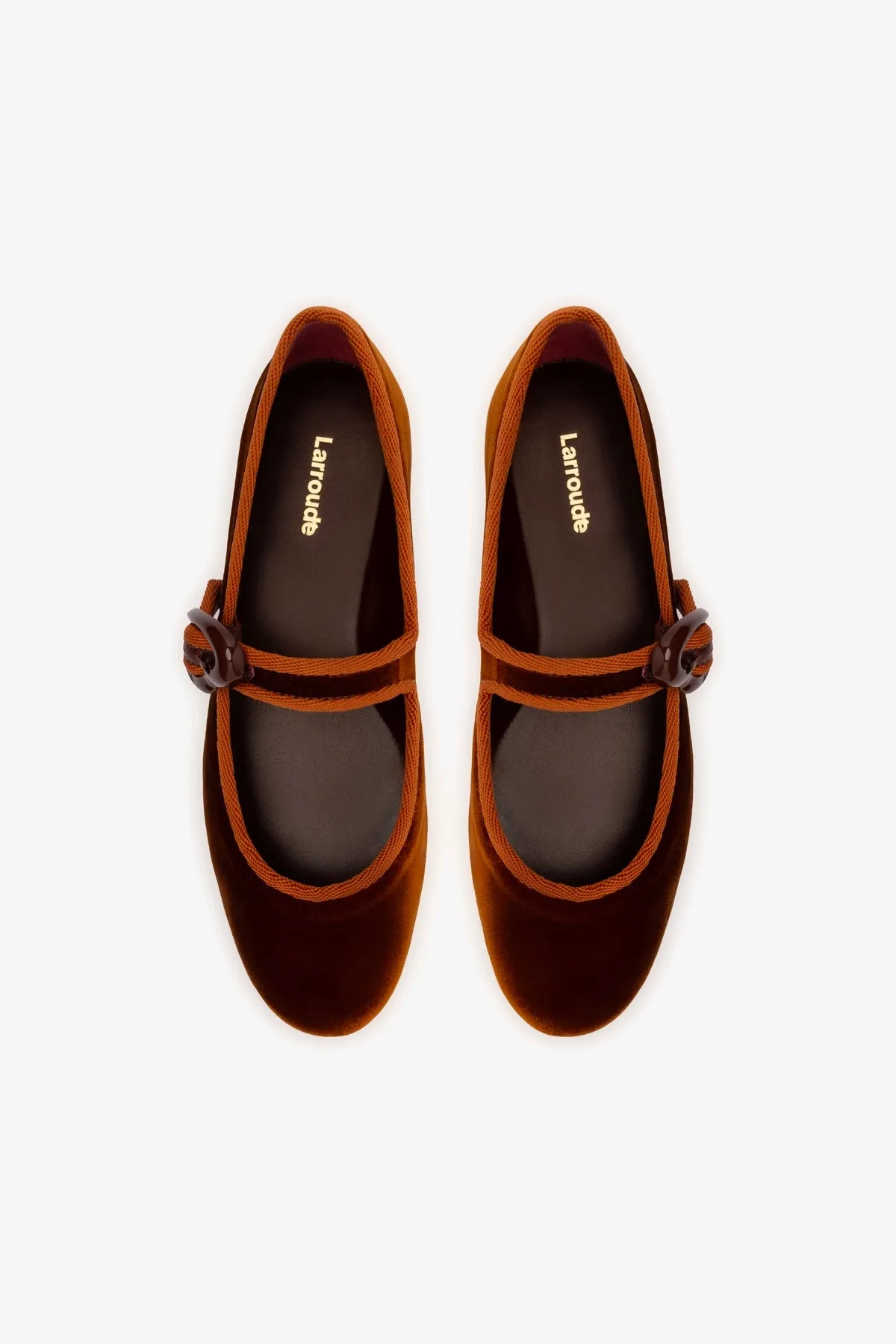 Verona Ballet Flat In Cuoio Velvet