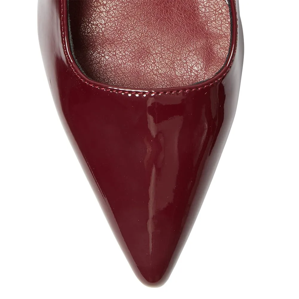 Verve Heel in Cherry Patent