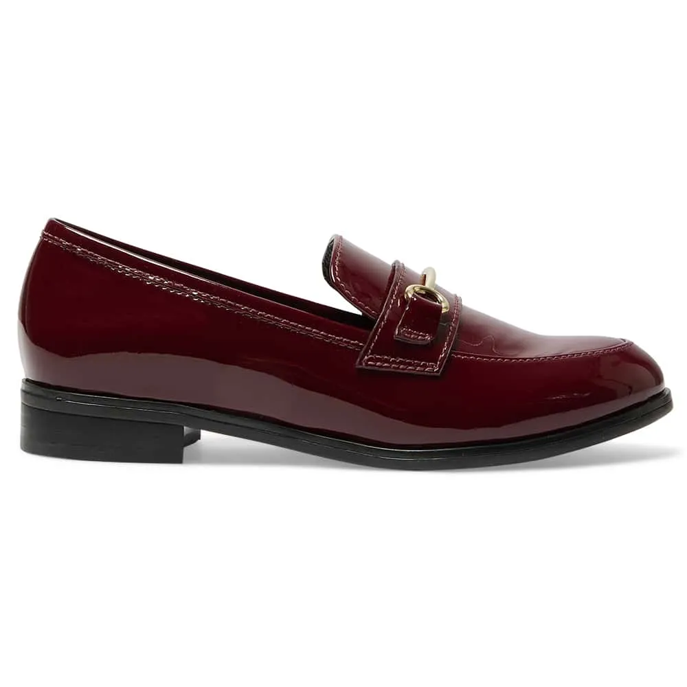 Wallis Loafer in Wine Patent