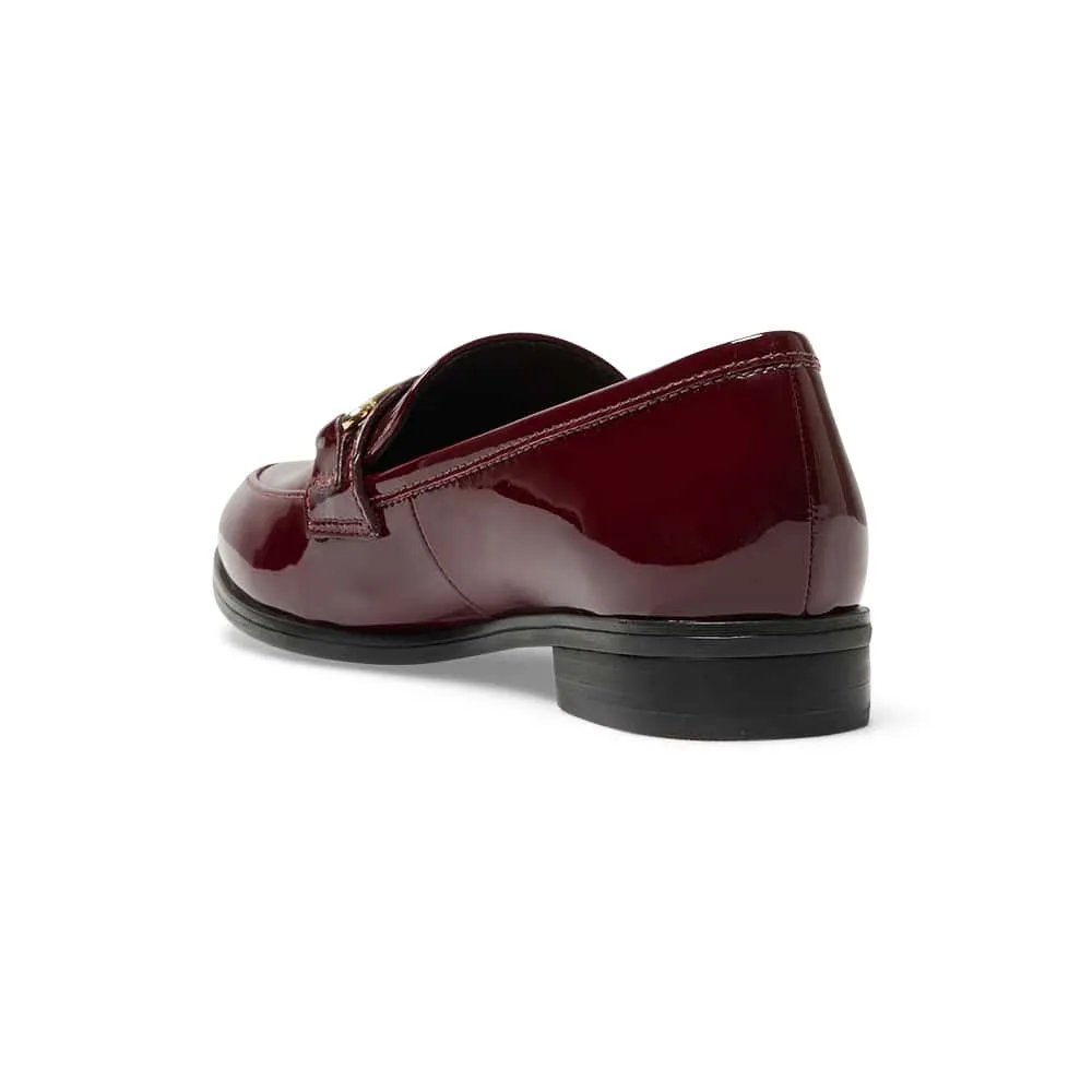Wallis Loafer in Wine Patent