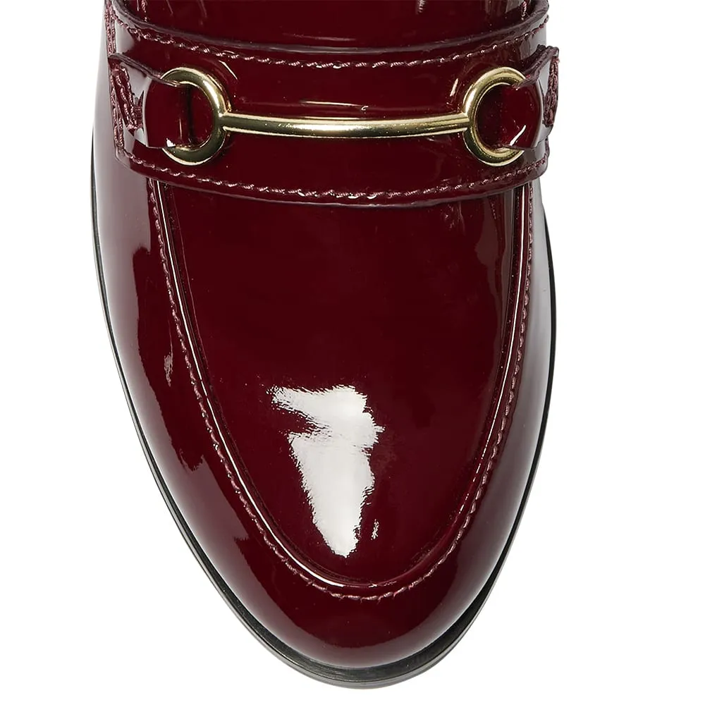 Wallis Loafer in Wine Patent