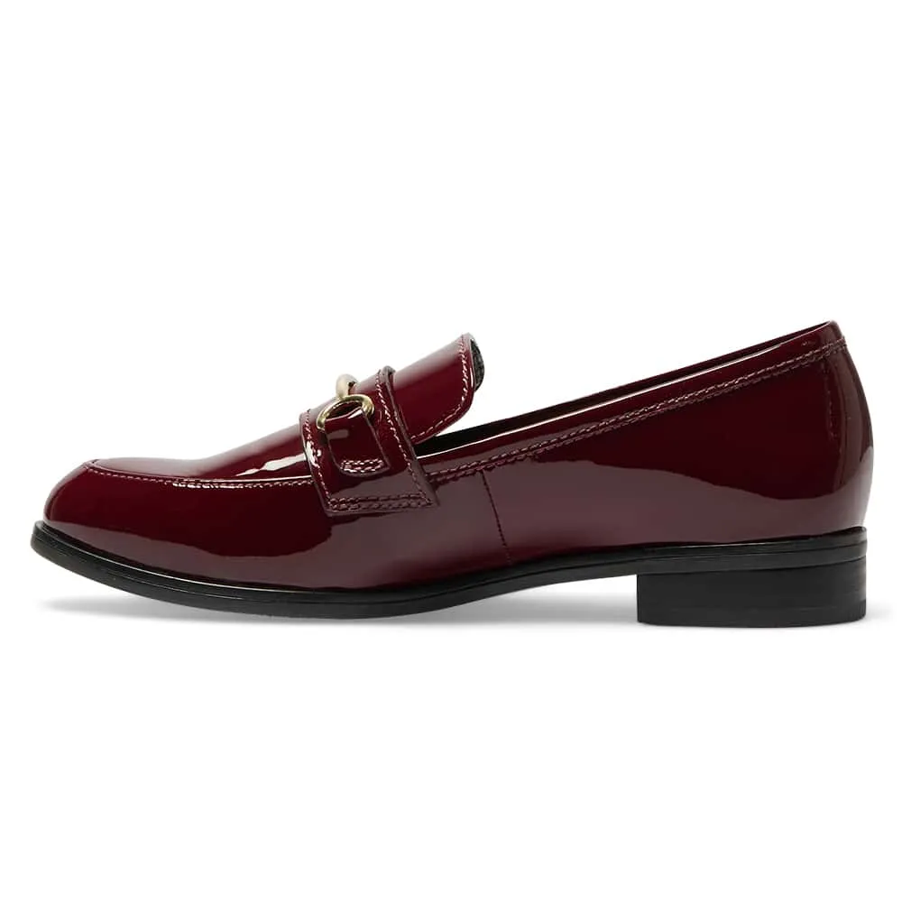 Wallis Loafer in Wine Patent