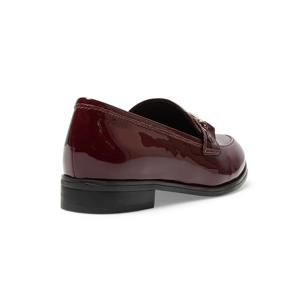Wallis Loafer in Wine Patent