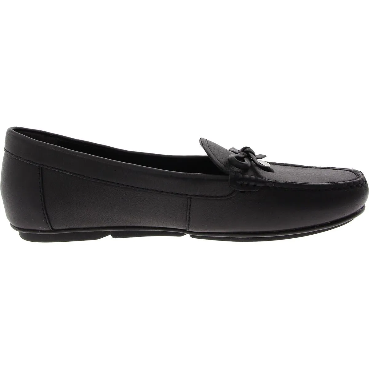 Womens Bow Leather Loafers