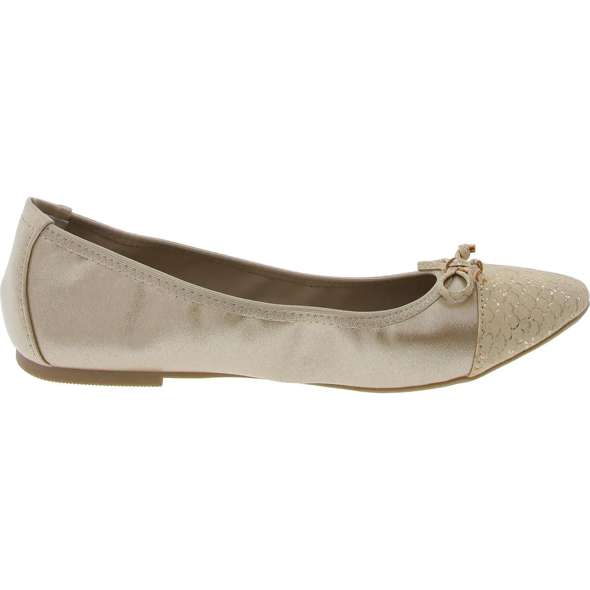Womens Bow Manmade Ballet Flats
