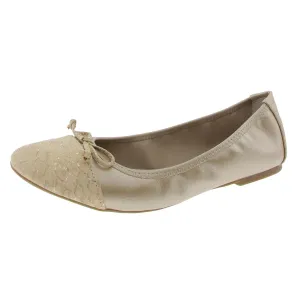 Womens Bow Manmade Ballet Flats