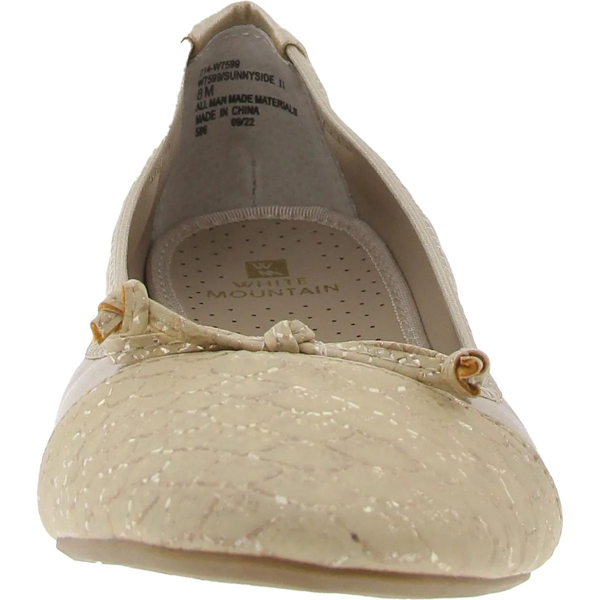 Womens Bow Manmade Ballet Flats