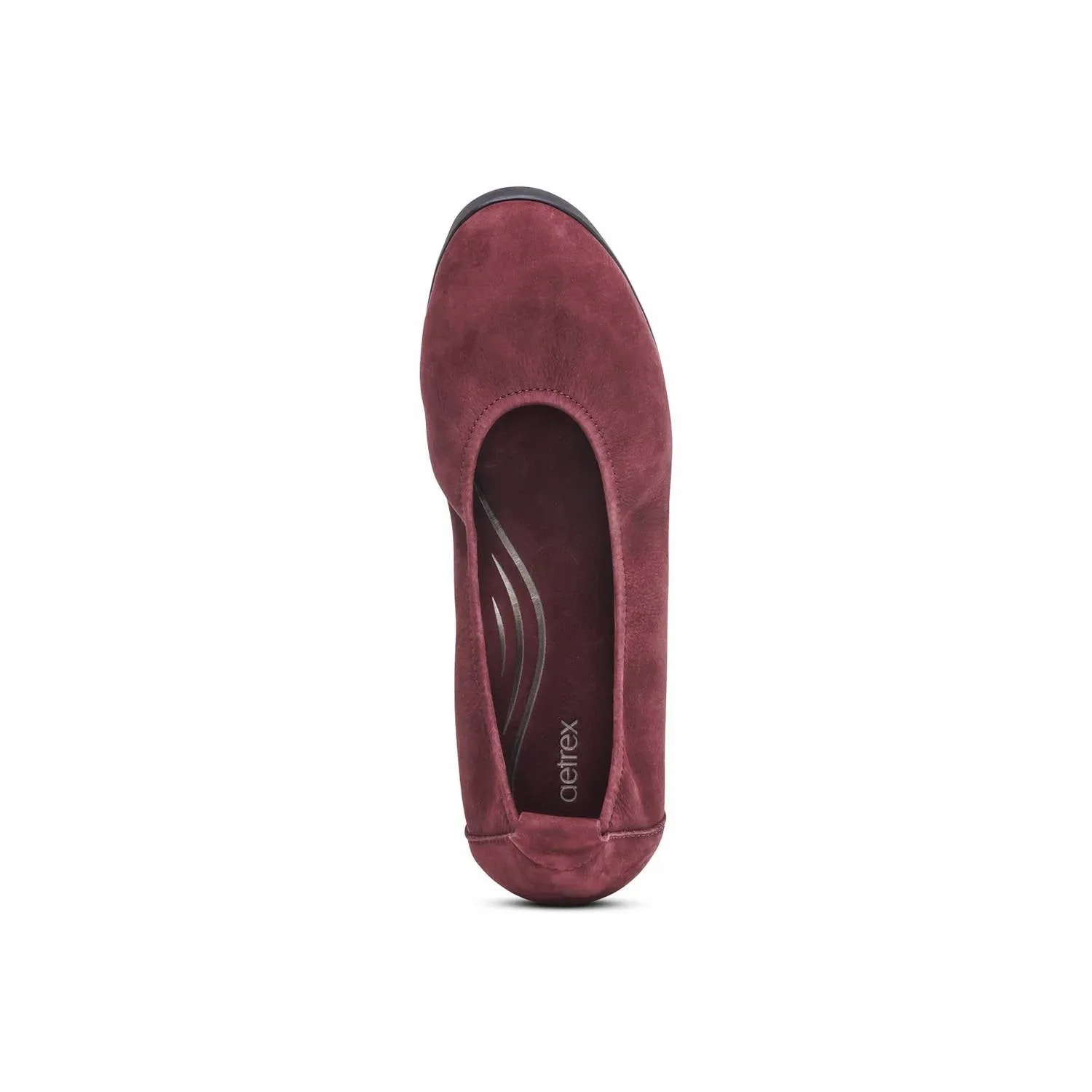 Women's Brianna Flat In Burgundy