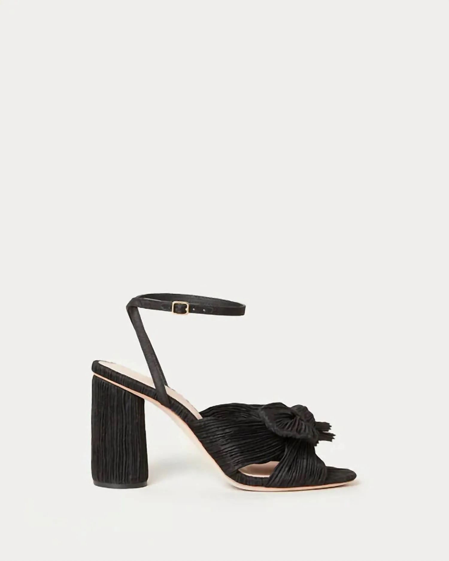 Women's Camellia Pleated Bow Heel In Black