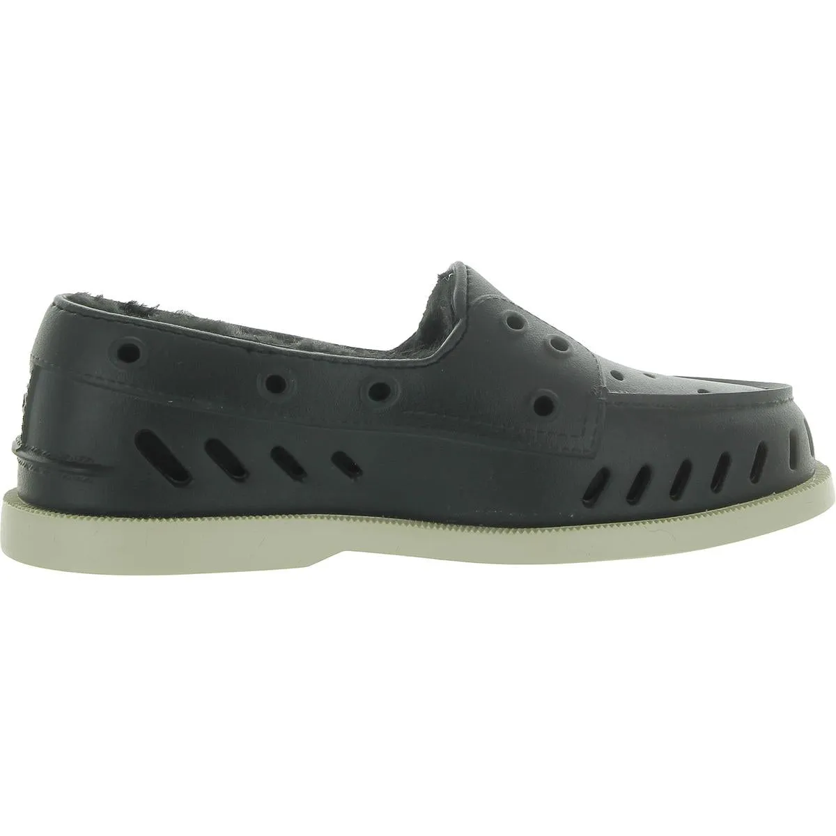 Womens Faux Fur Slip On Boat Shoes