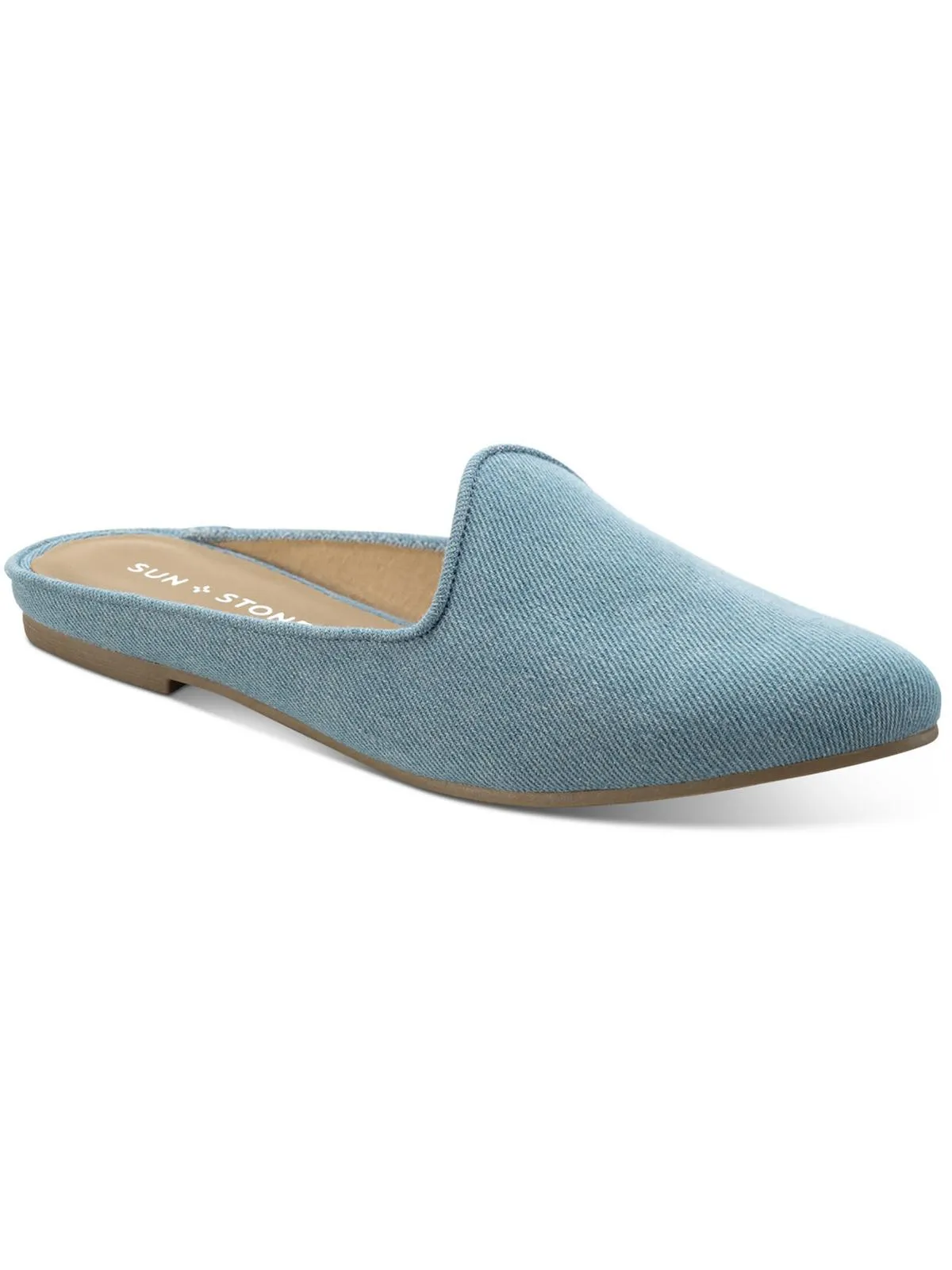 Womens Faux Leather Slip On Slides