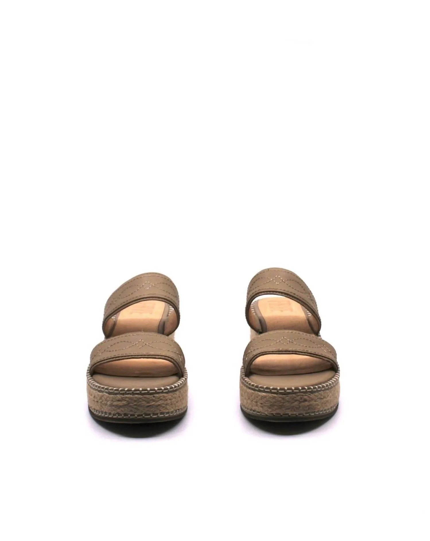 Women's Joy Woodstock 2 Band Platform Slide In Clay