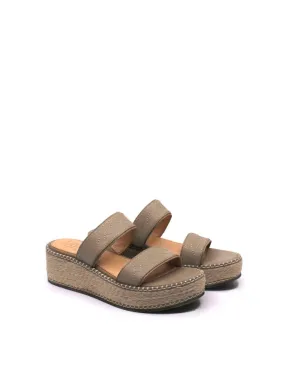 Women's Joy Woodstock 2 Band Platform Slide In Clay