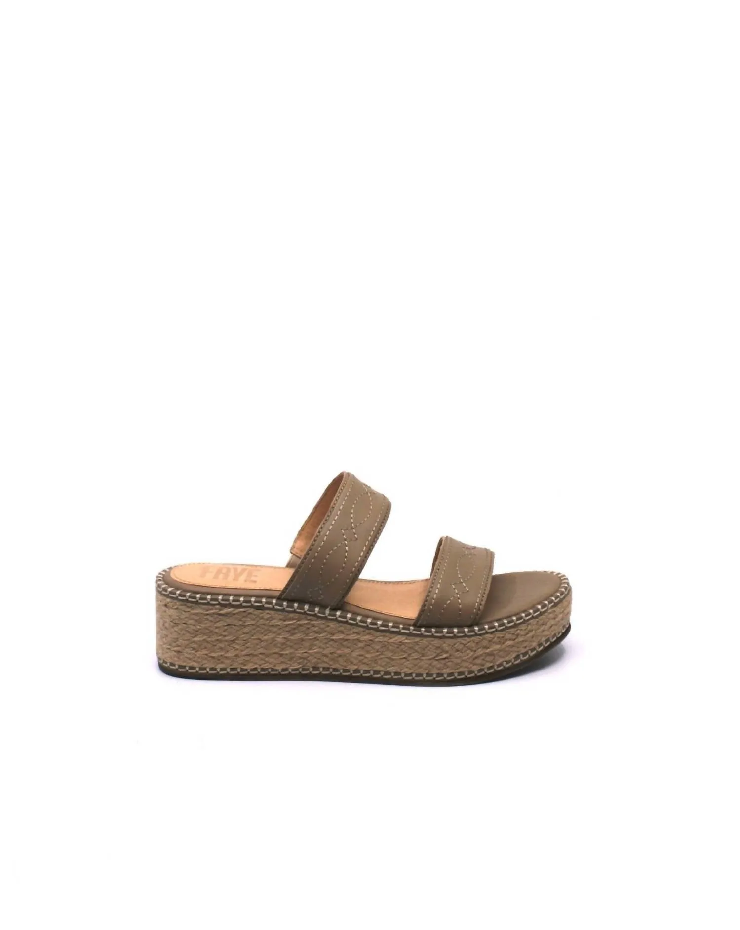 Women's Joy Woodstock 2 Band Platform Slide In Clay