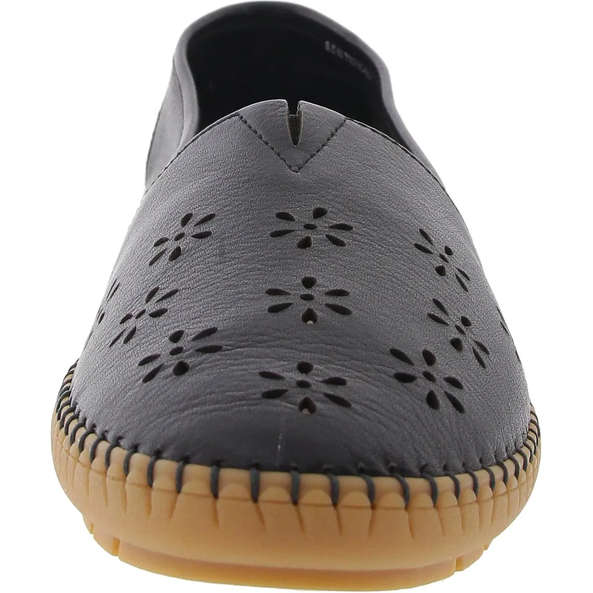 Womens Laser Cut Leather Loafers