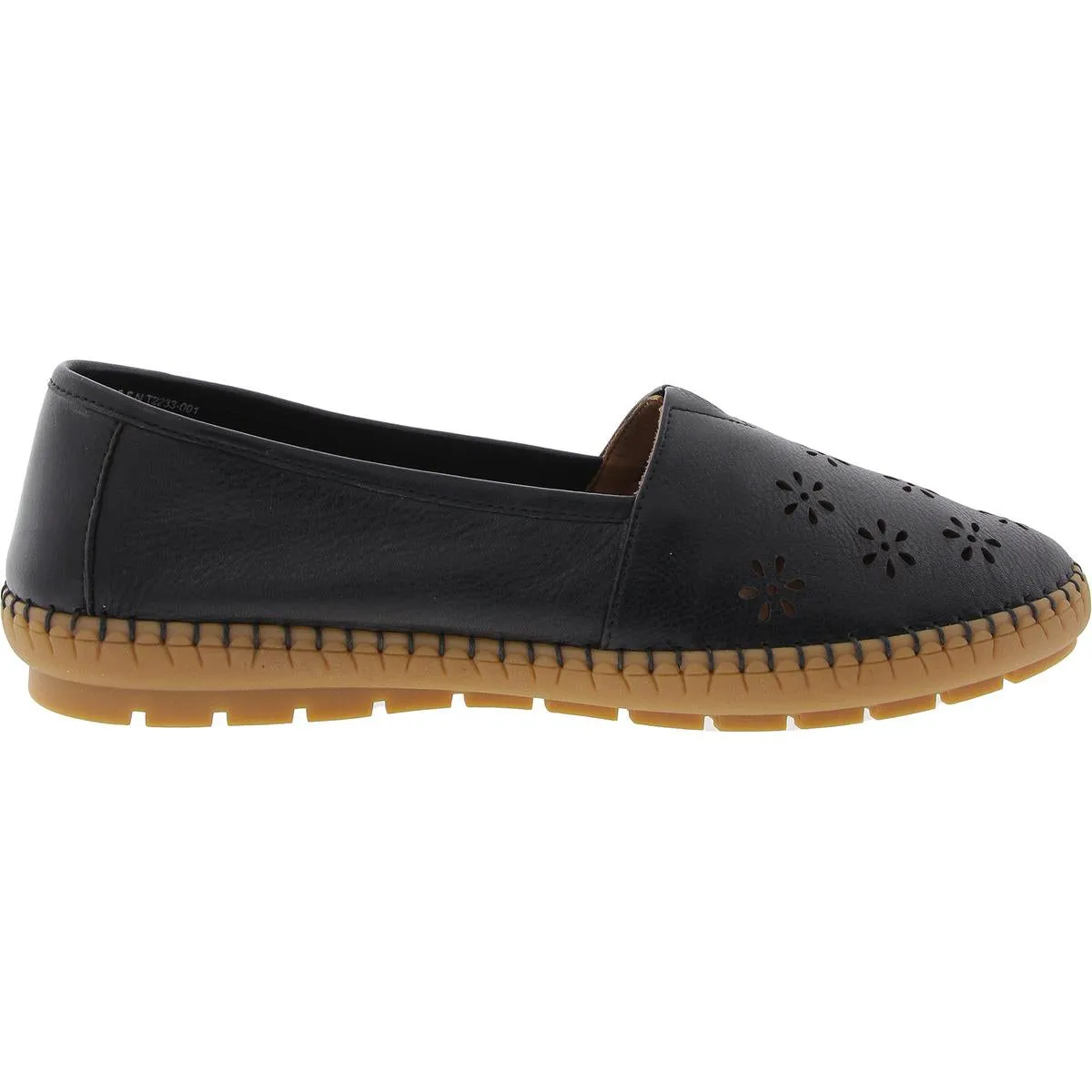 Womens Laser Cut Leather Loafers