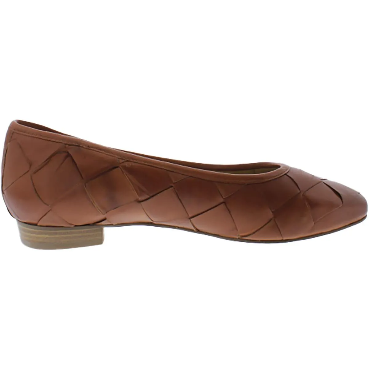 Womens Leather Round Toe Flat Shoes